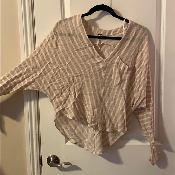 Free People v-neck striped shirt - Picture 2 of 3